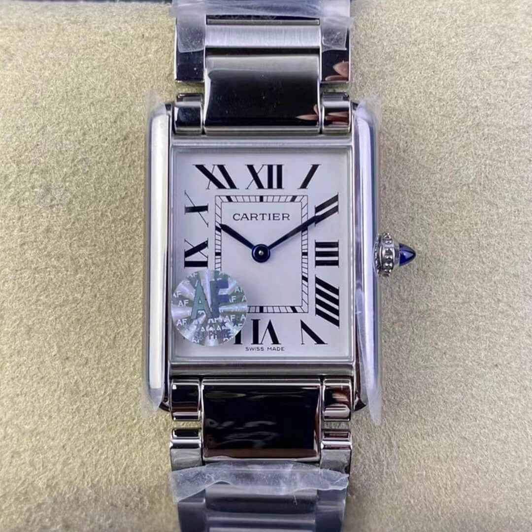 Cartier Tank WSTA0052 AF Factory 1:1 Best Edition Replica Watch Stainless Steel Strap