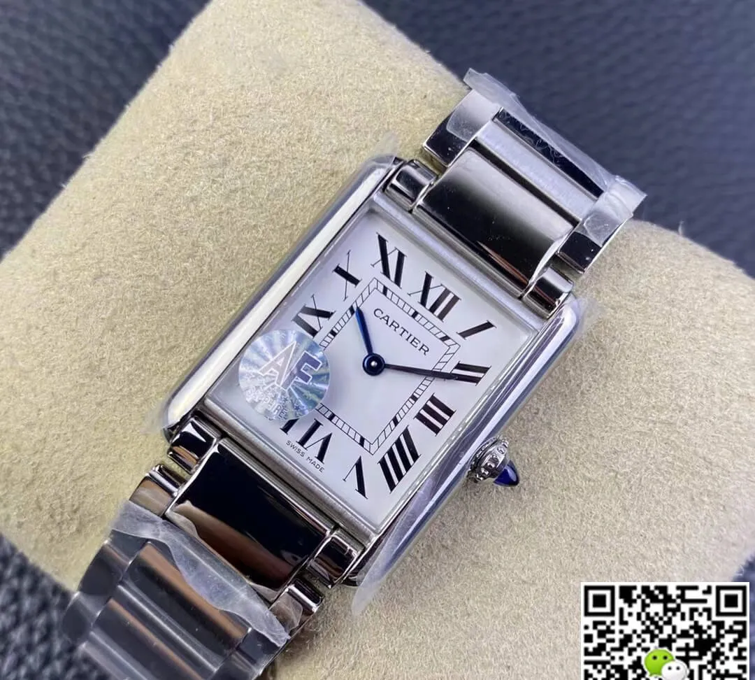Cartier Tank WSTA0052 AF Factory 1:1 Best Edition Replica Watch Stainless Steel Strap