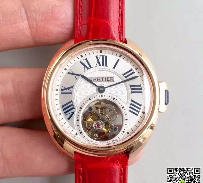 Drive De Cartier W4100013 Tourbillon 1:1 Best Edition Replica Watch Swiss Tourbillon Rose Gold
