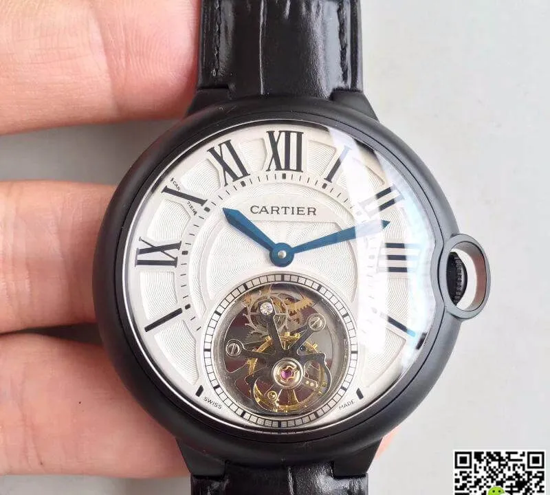 Ballon Bleu De Cartier W6920021 Tourbillon 1:1 Best Edition Replica Watch Swiss Tourbillon Black PVD