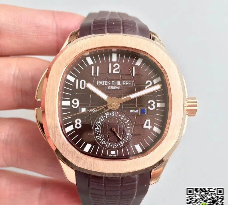 Patek Philippe Aquanaut Dual Time 5164R-001 1:1 Best Edition Replica Watch Swiss ETA324SC