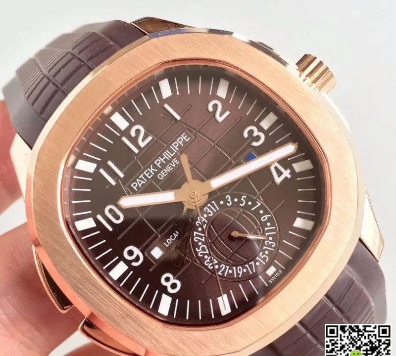 Patek Philippe Aquanaut Dual Time 5164R-001 1:1 Best Edition Replica Watch Swiss ETA324SC