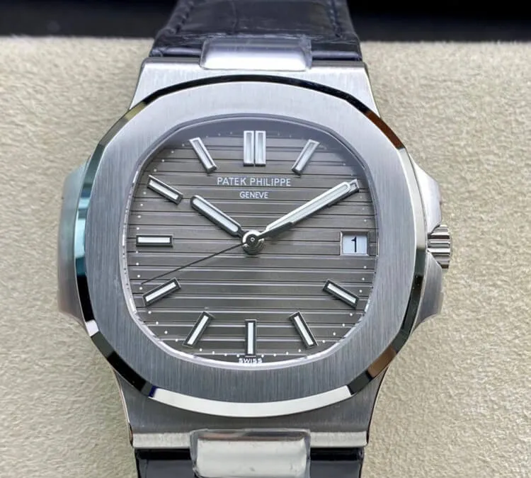 Patek Philippe Nautilus 5711G-001 3K Factory 1:1 Best Edition Replica Watch Leather Strap