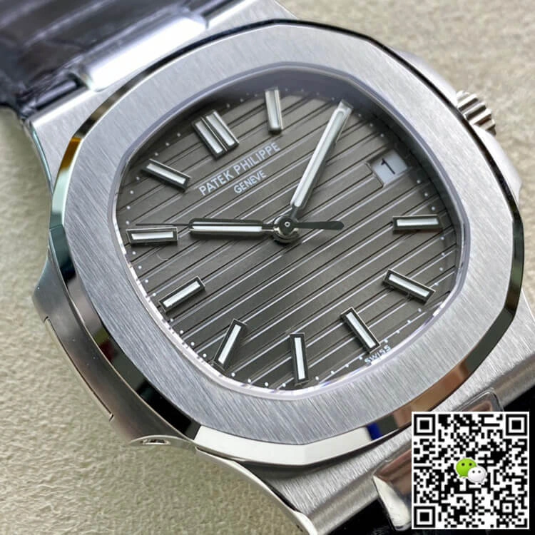 Patek Philippe Nautilus 5711G-001 3K Factory 1:1 Best Edition Replica Watch Leather Strap