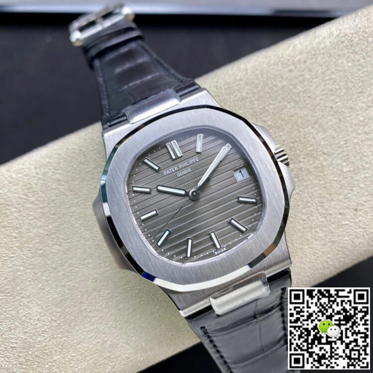 Patek Philippe Nautilus 5711G-001 3K Factory 1:1 Best Edition Replica Watch Leather Strap