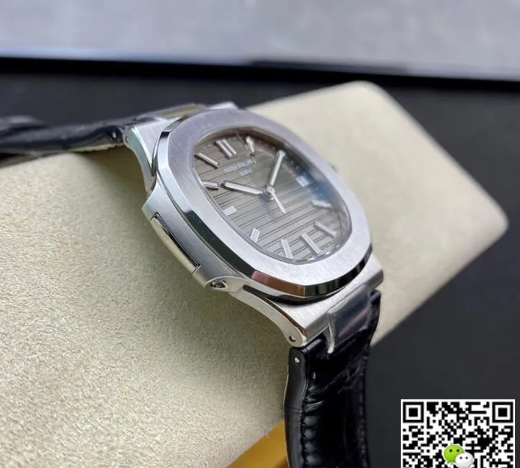 Patek Philippe Nautilus 5711G-001 3K Factory 1:1 Best Edition Replica Watch Leather Strap