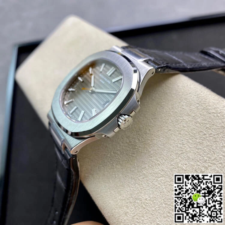 Patek Philippe Nautilus 5711G-001 3K Factory 1:1 Best Edition Replica Watch Leather Strap
