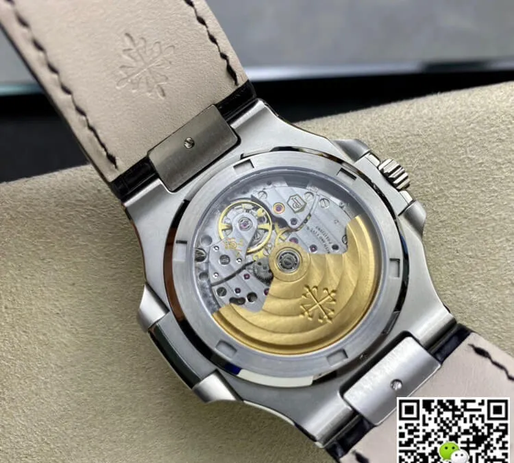 Patek Philippe Nautilus 5711G-001 3K Factory 1:1 Best Edition Replica Watch Leather Strap