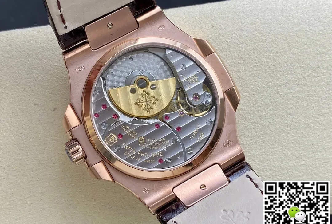 Patek Philippe Nautilus 5724R-001 GR Factory 1:1 Best Edition Replica Watch Leather Strap