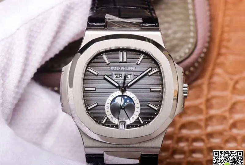 Patek Philippe Nautilus 5726A-001 PF Factory 1:1 Best Edition Replica Watch Leather Strap