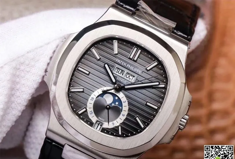 Patek Philippe Nautilus 5726A-001 PF Factory 1:1 Best Edition Replica Watch Leather Strap