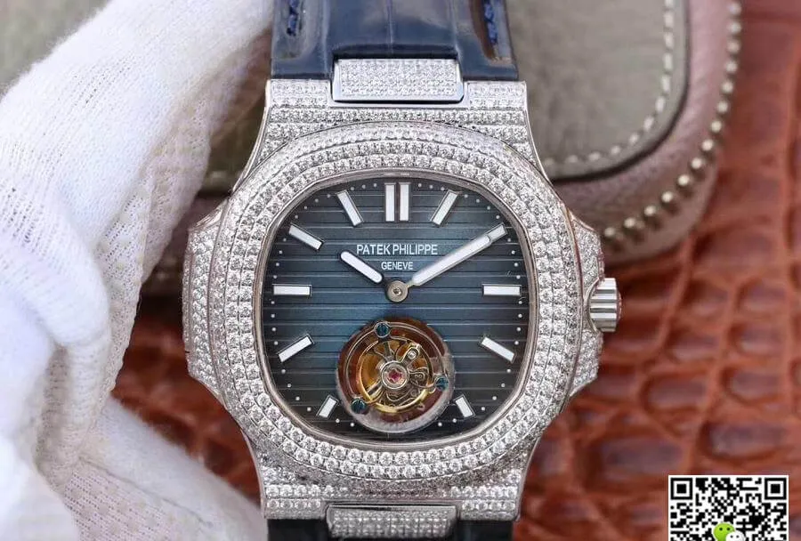 Patek Philippe Nautilus Tourbillon R8 Factory 1:1 Best Edition Swiss Tourbillon Blue Dial