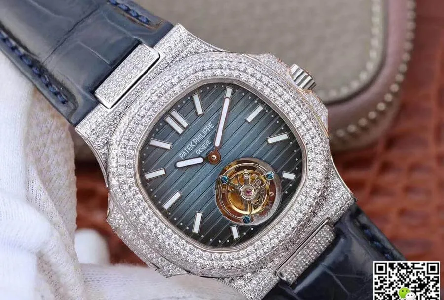Patek Philippe Nautilus Tourbillon R8 Factory 1:1 Best Edition Swiss Tourbillon Blue Dial