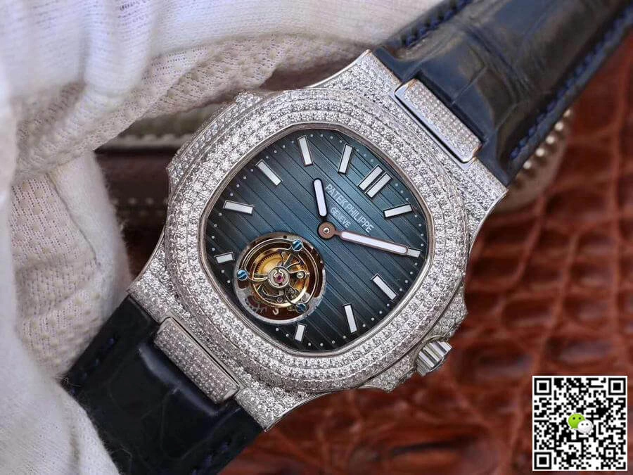Patek Philippe Nautilus Tourbillon R8 Factory 1:1 Best Edition Swiss Tourbillon Blue Dial