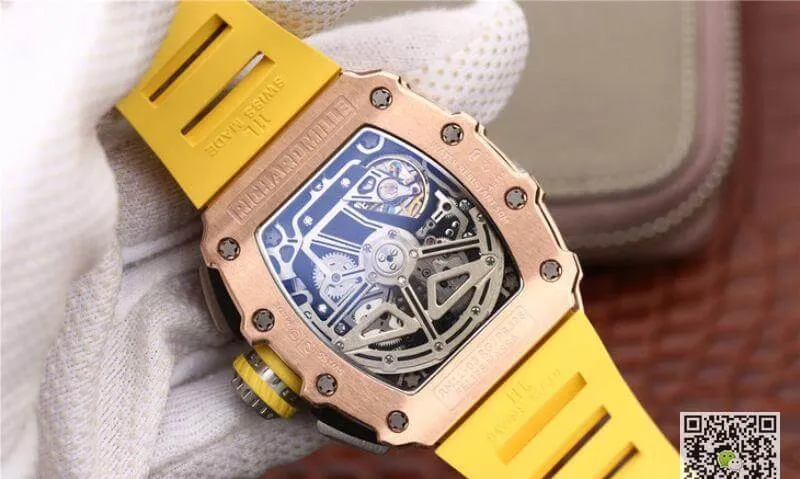 Richard Mille RM11-03 KV Factory 1:1 Best Edition Replica Watch Swiss ETA7750 Yellow Strap