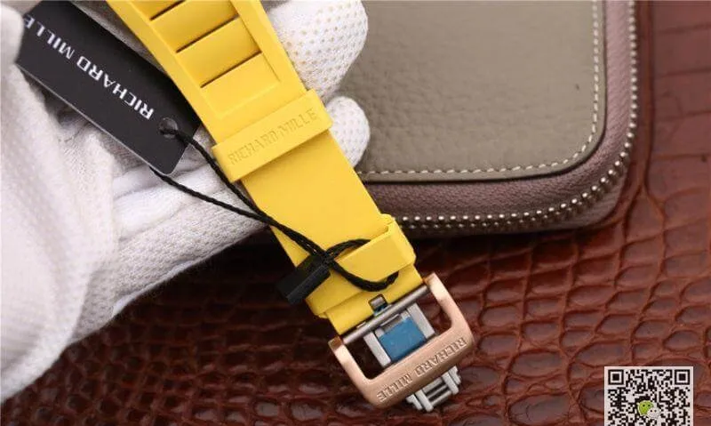 Richard Mille RM11-03 KV Factory 1:1 Best Edition Replica Watch Swiss ETA7750 Yellow Strap
