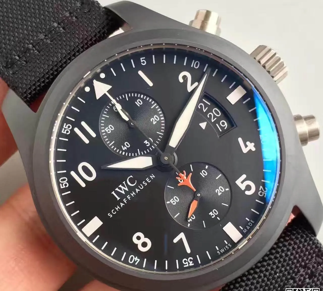 IWC Pilot Chronograph IW388001 ZF Factory 1:1 Best Edition Replica Watch Swiss ETA7750