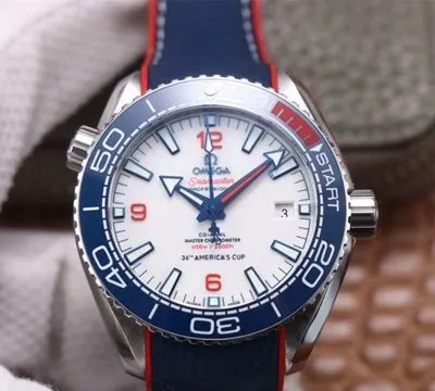Omega Seamaster Planet Ocean 36th America’s Cup Limited Edition VS Factory 1:1 Best Edition Replica Watch White Dial Swiss ETA8900