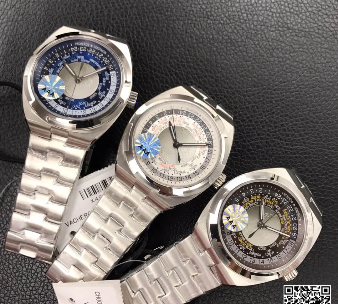 Vacheron Constantin Overseas 7700V 110A-B129 8F Factory 1:1 Best Edition Replica Watch Silver Strap