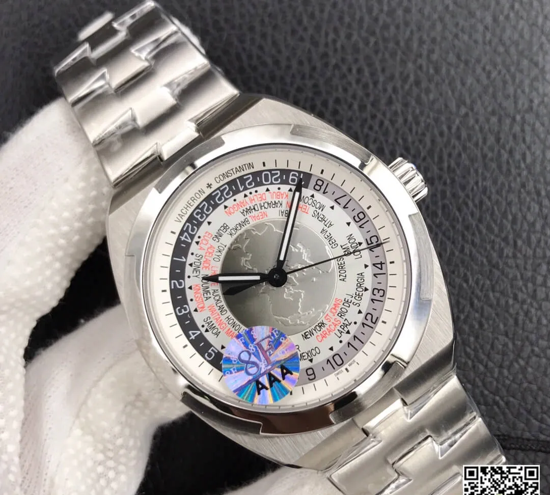 Vacheron Constantin Overseas 7700V 110A-B129 8F Factory 1:1 Best Edition Replica Watch Silver Strap
