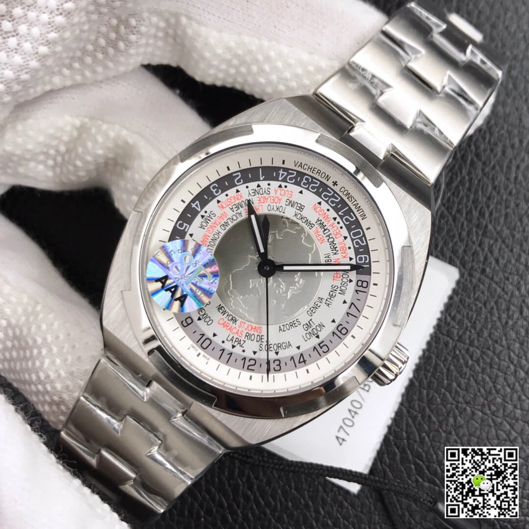 Vacheron Constantin Overseas 7700V 110A-B129 8F Factory 1:1 Best Edition Replica Watch Silver Strap