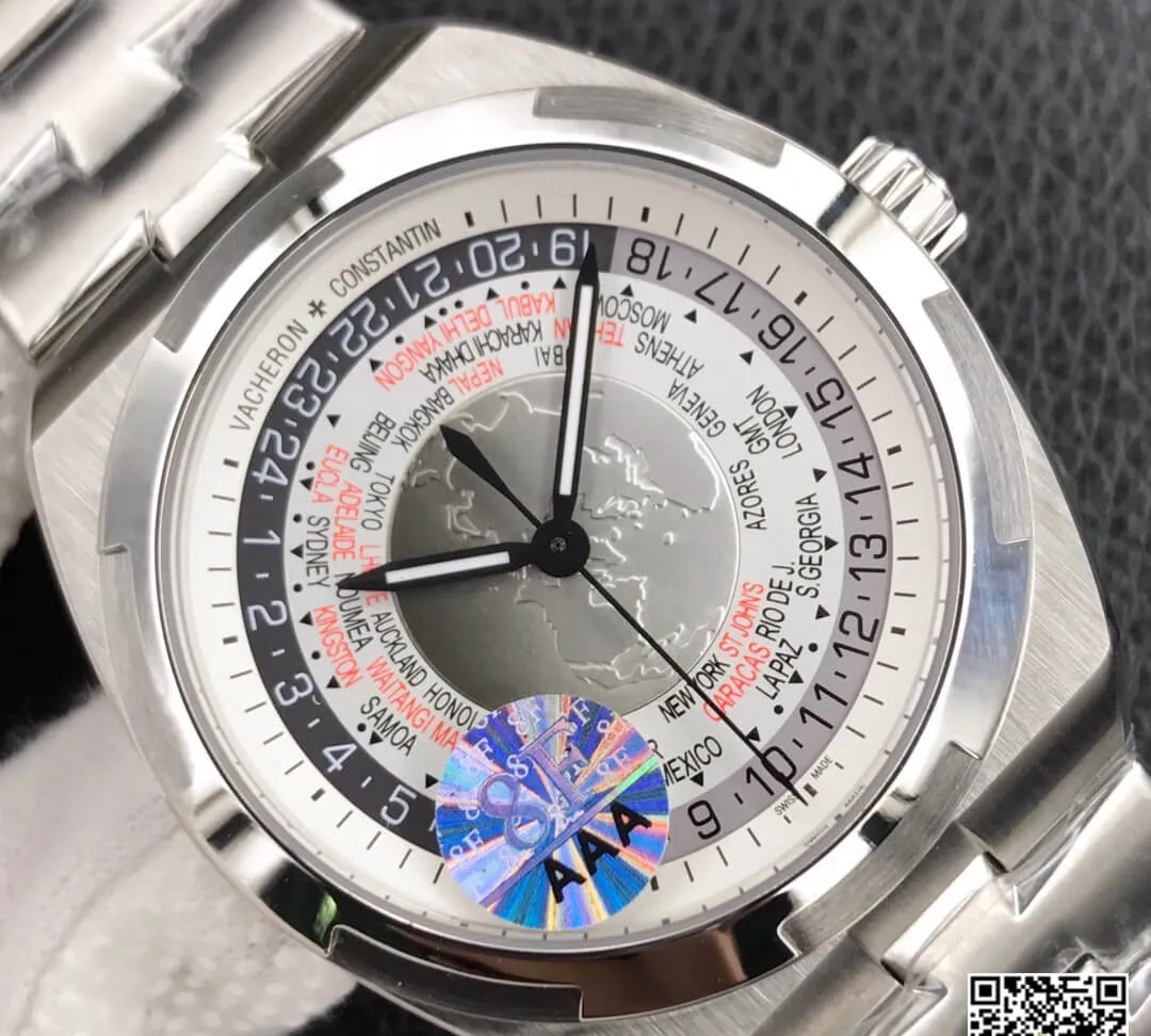 Vacheron Constantin Overseas 7700V 110A-B129 8F Factory 1:1 Best Edition Replica Watch Silver Strap