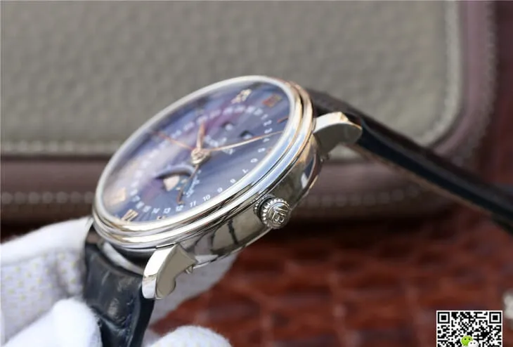 Blancpain Villeret 6654-1529-55B OM Factory 1:1 Best Edition Replica Watch V2 Blue Strap