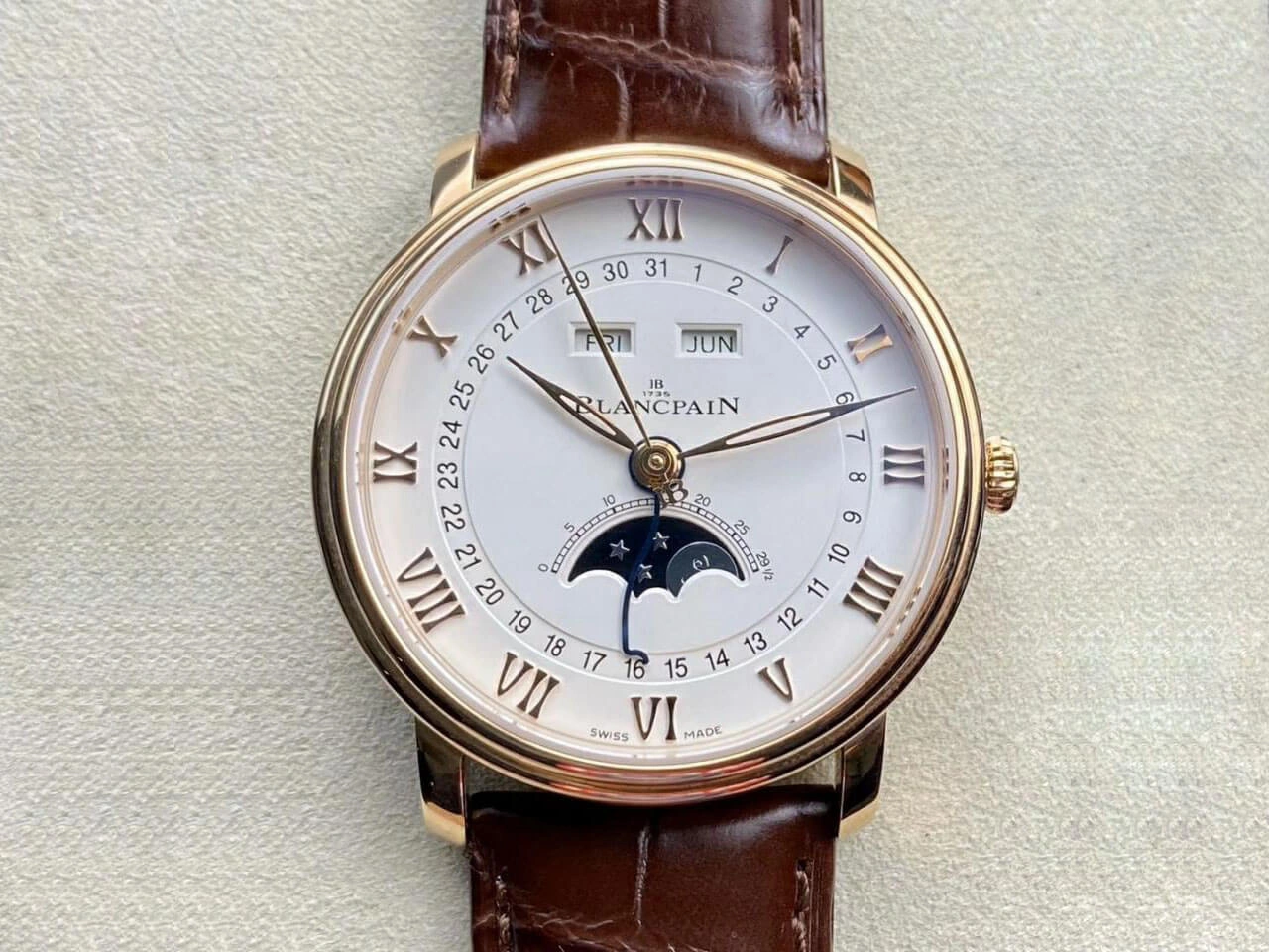 Blancpain Villeret 6654-3642-55B OM Factory 1:1 Best Edition Replica Watch V3 White Dial