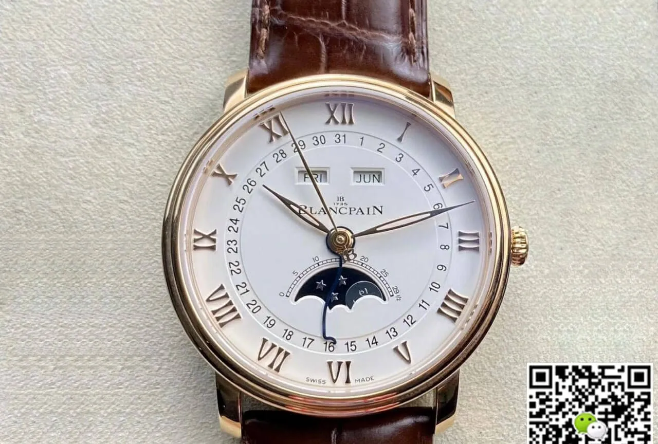 Blancpain Villeret 6654-3642-55B OM Factory 1:1 Best Edition Replica Watch V3 White Dial