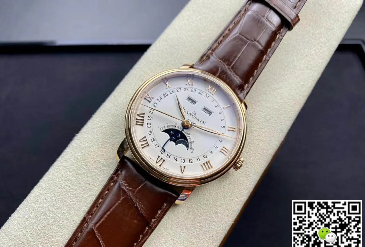 Blancpain Villeret 6654-3642-55B OM Factory 1:1 Best Edition Replica Watch V3 White Dial