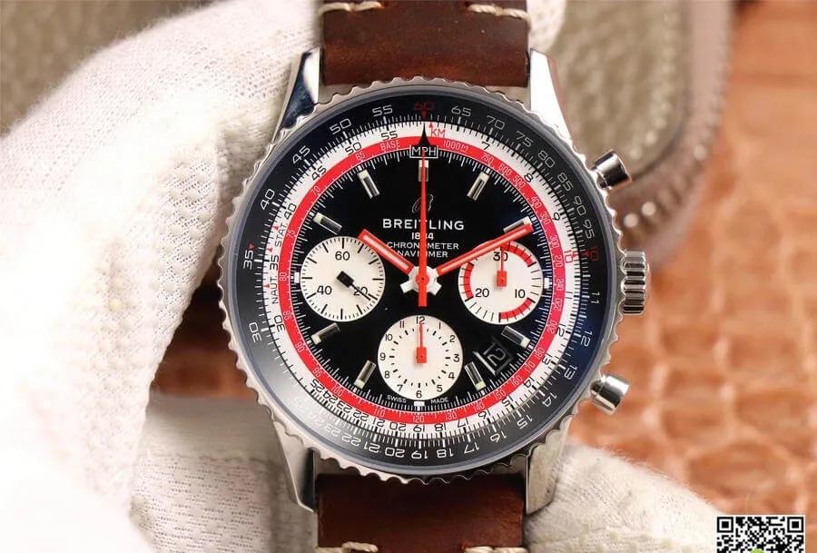 Breitling Navitimer AB01211B1B1X1 V9 Factory 1:1 Best Edition Replica Watch Brown Strap