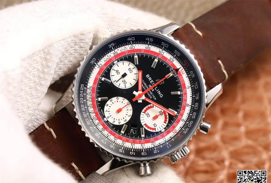 Breitling Navitimer AB01211B1B1X1 V9 Factory 1:1 Best Edition Replica Watch Brown Strap