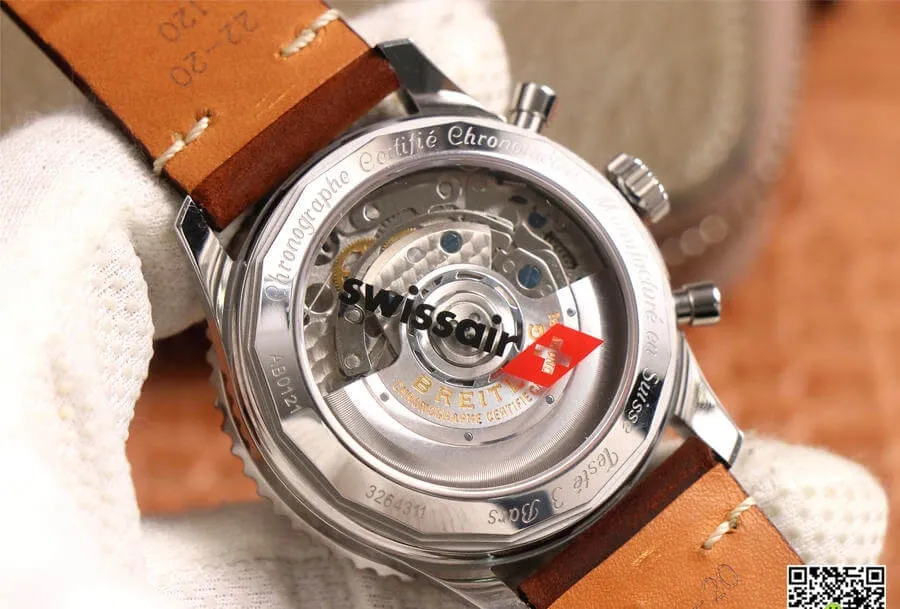 Breitling Navitimer AB01211B1B1X1 V9 Factory 1:1 Best Edition Replica Watch Brown Strap