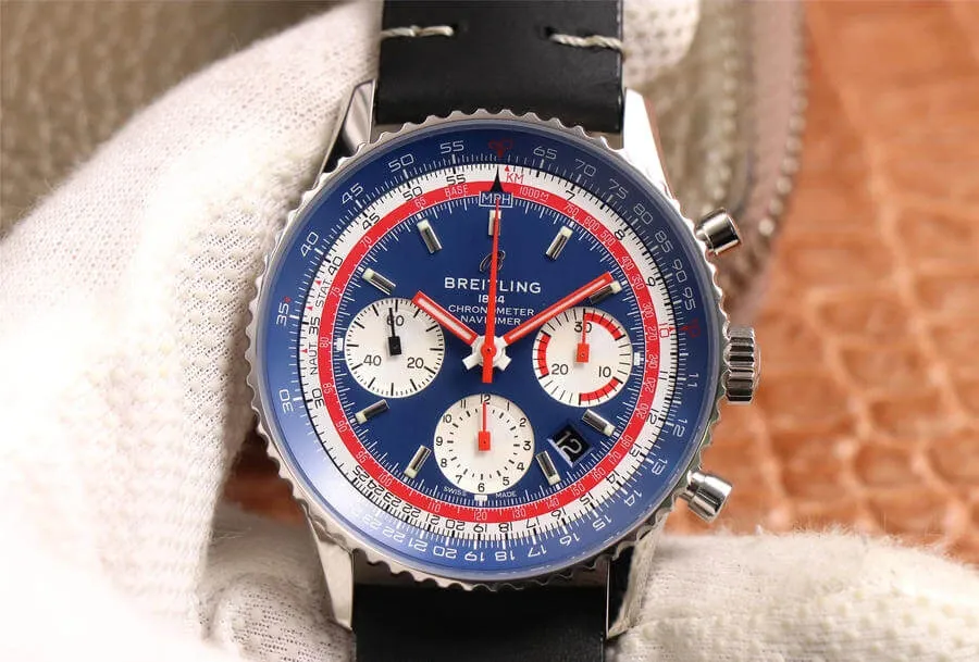 Breitling Navitimer AB01212B1C1A1 V9 Factory 1:1 Best Edition Replica Watch Black Strap