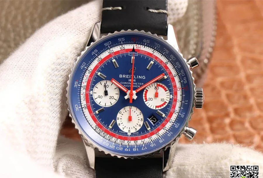 Breitling Navitimer AB01212B1C1A1 V9 Factory 1:1 Best Edition Replica Watch Black Strap