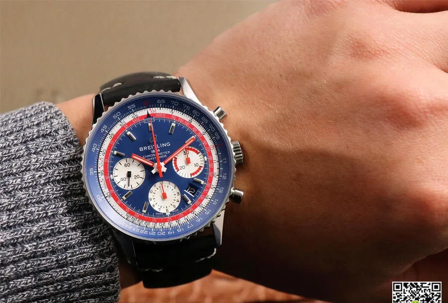 Breitling Navitimer AB01212B1C1A1 V9 Factory 1:1 Best Edition Replica Watch Black Strap