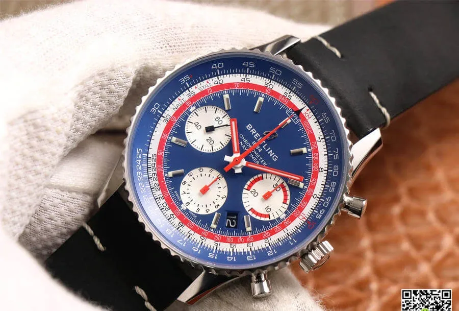 Breitling Navitimer AB01212B1C1A1 V9 Factory 1:1 Best Edition Replica Watch Black Strap