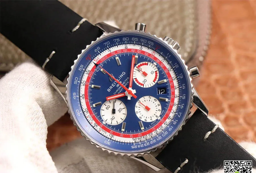Breitling Navitimer AB01212B1C1A1 V9 Factory 1:1 Best Edition Replica Watch Black Strap