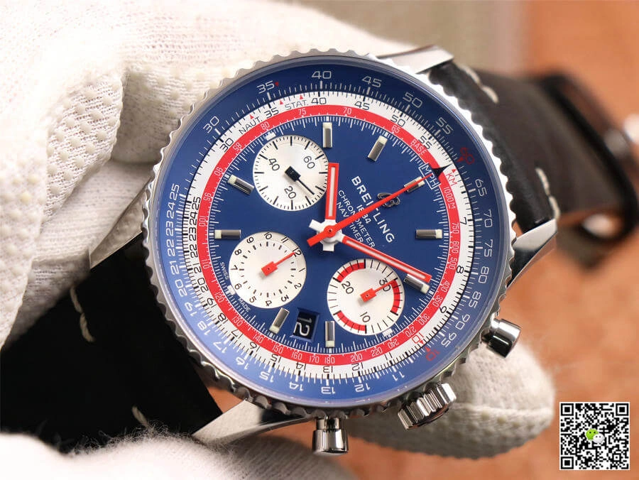 Breitling Navitimer AB01212B1C1A1 V9 Factory 1:1 Best Edition Replica Watch Black Strap