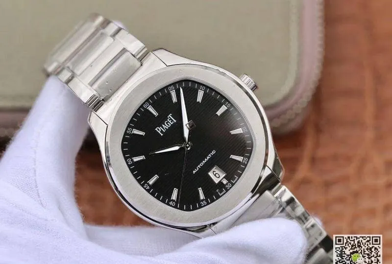 Piaget Polo’ S G0A41003 MKS Factory 1:1 Best Edition Replica Watch Black Textured Dial On Stainless Steel Bracelet Swiss ETA 1110