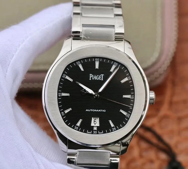 Piaget Polo’ S G0A41003 MKS Factory 1:1 Best Edition Replica Watch Black Textured Dial On Stainless Steel Bracelet Swiss ETA 1110