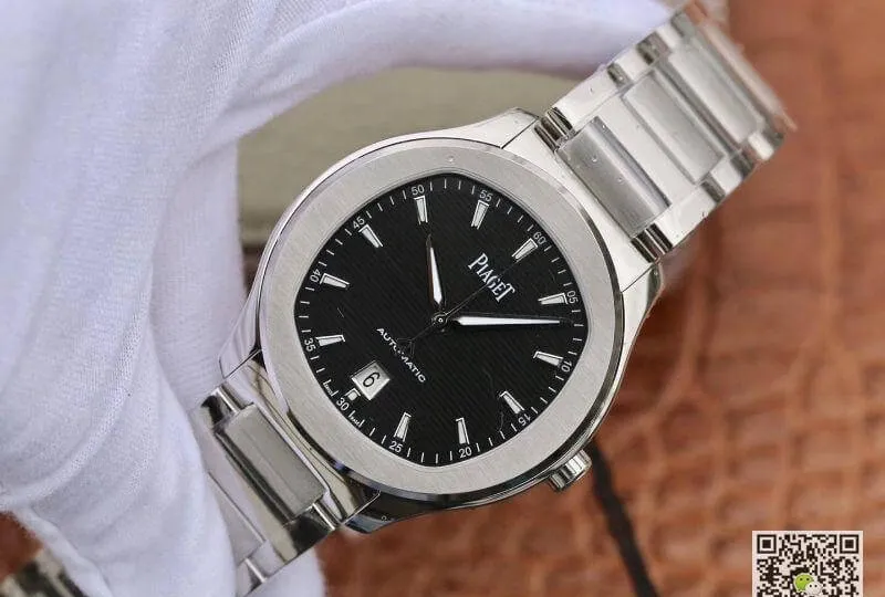 Piaget Polo’ S G0A41003 MKS Factory 1:1 Best Edition Replica Watch Black Textured Dial On Stainless Steel Bracelet Swiss ETA 1110
