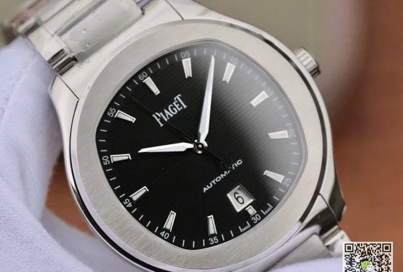 Piaget Polo’ S G0A41003 MKS Factory 1:1 Best Edition Replica Watch Black Textured Dial On Stainless Steel Bracelet Swiss ETA 1110