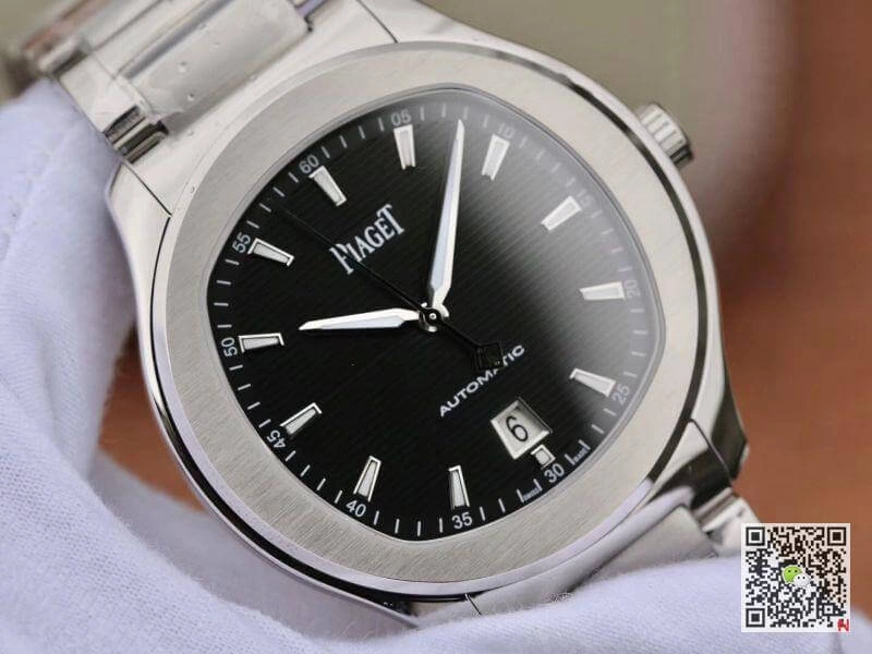 Piaget Polo’ S G0A41003 MKS Factory 1:1 Best Edition Replica Watch Black Textured Dial On Stainless Steel Bracelet Swiss ETA 1110