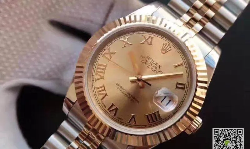 Rolex Datejust 41 126333-007 1:1 Best Edition Replica Watch Swiss ETA2836-2 Gold Wrapped Two Tone Stainless Steel Bracelet