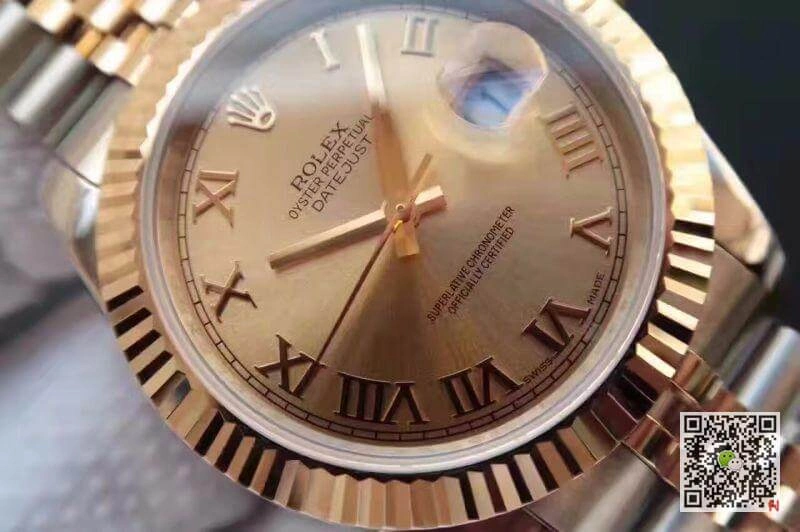 Rolex Datejust 41 126333-007 1:1 Best Edition Replica Watch Swiss ETA2836-2 Gold Wrapped Two Tone Stainless Steel Bracelet