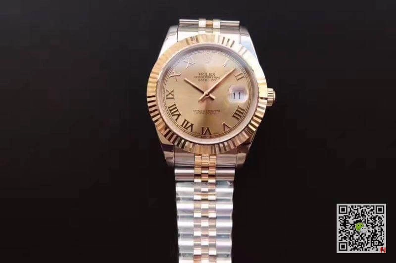 Rolex Datejust 41 126333-007 1:1 Best Edition Replica Watch Swiss ETA2836-2 Gold Wrapped Two Tone Stainless Steel Bracelet