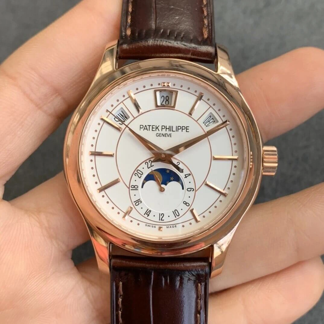 Patek Philippe Complications 5205R-001 GR Factory 1:1 Best Edition Replica Watch White Dial