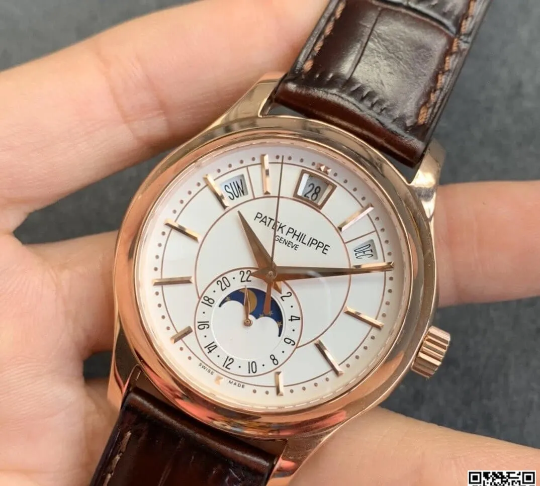 Patek Philippe Complications 5205R-001 GR Factory 1:1 Best Edition Replica Watch White Dial
