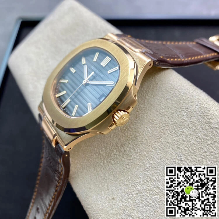 Patek Philippe Nautilus 5711R 3K Factory 1:1 Best Edition Replica Watch Brown Leather Strap